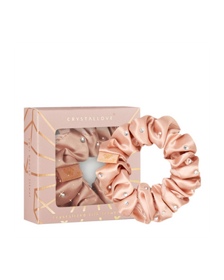 Hedvábné čelenky do vlasů s krystaly – rose gold Crystallove - 1