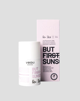 Lehký ochranný krém proti fotostárnutí But first, sunscreen SPF 50+ Veoli Botanica - 1