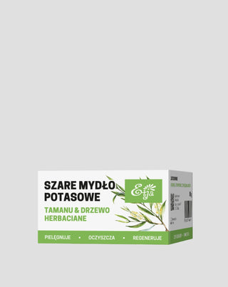 Přírodní šedé mýdlo s tamanu olejem a čajovníkovým olejem Etja - 1