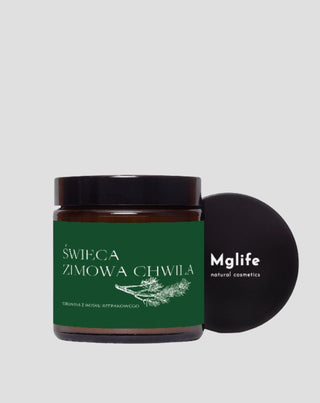 Veganská tuřínová svíčka Zimní chvíle s vůní borovice, cedru a ambry 120 ml MgLife - 4