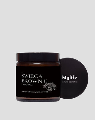 Veganská tuřínová svíčka s vůní brownie a maliny 120 ml MgLife - 4