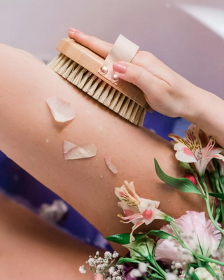 Bambusový agávový kartáč pro suchou křišťálovou masáž těla - 2
