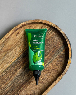 Trichologický čisticí peeling na pokožku hlavy s extraktem z bazalky a ovocnou kyselinou Element - 2