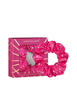 Hedvábné čelenky do vlasů s krystaly – hot pink Crystallove - 1