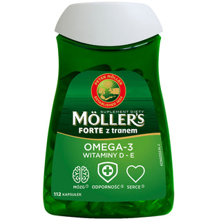 Doplněk stravy s Omega -3 a vitamíny D - E Forte Moller's 112 tobolek - 1