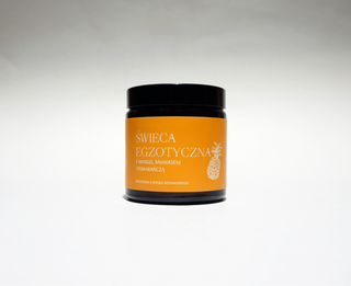 Exotická ručně vyráběná tuřínová svíčka s vůní manga, ananasu a pomeranče Mglife - 2