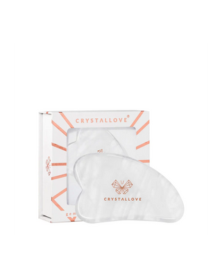 Gua sha masážní talíř na obličej z horského krystalu s čisticími vlastnostmi Crystallove - 1
