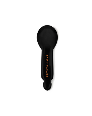 Masážní přístroj pod oči Gua sha z černého obsidiánu - reflexní terapie obličeje Crystallove - 1