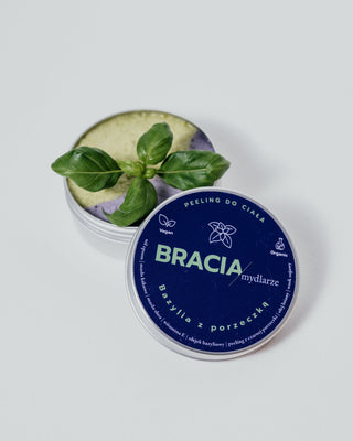 Přírodní solný peeling pro zlepšení nálady Bazalka s rybízem Bracia Mydlarze - 3