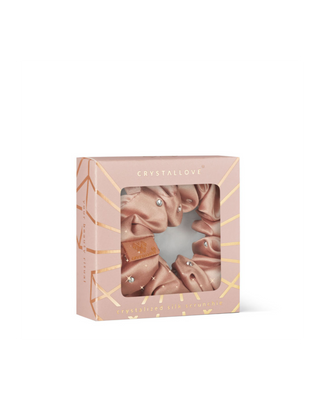 Hedvábné čelenky do vlasů s krystaly – rose gold Crystallove - 4