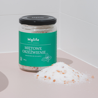 Koupelová sůl do hořčíku s epsomskou solí a mátovým olejem Mglife osvěžující - 2