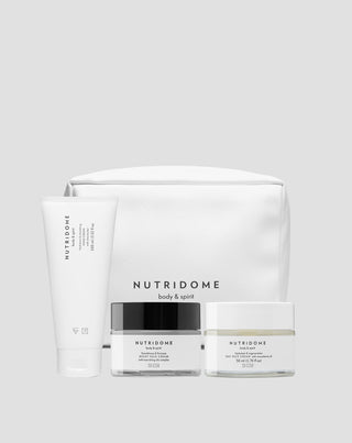 Sada denního krému, nočního krému, krému na ruce a kosmetické taštičky Nutridome - 1