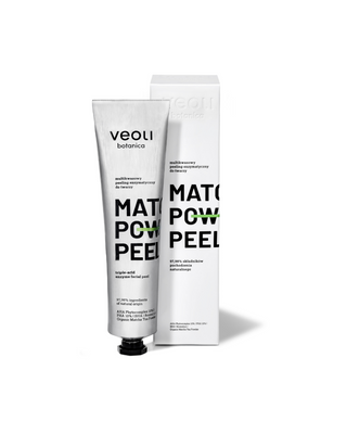 Enzymatický peeling s kyselinami AHA 10%, PHA 10%, BHA Matcha power peel Veoli Botanica - 1