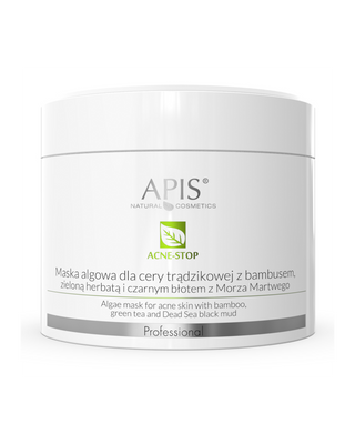 Maska z řas Acne-Stop pro pleť se sklonem k akné s bambusem, zeleným čajem a černým bahnem z Mrtvého moře. - 3