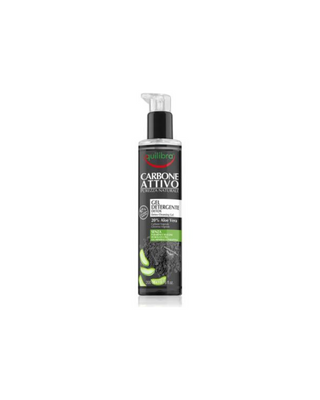 Čistící gel na mytí obličeje s aktivním uhlím a aloe Equilibra - 1