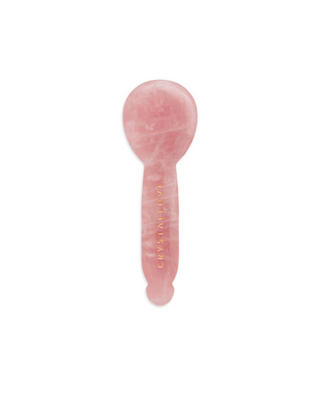 Masážní přístroj pod oči Gua sha z růženínu - reflexní terapie obličeje Crystallove - 1