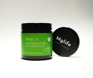 Svíčka s vůní citronové trávy a máty. Letní čas Mglife - 2