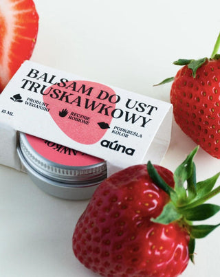 Jahodový balzám na rty, který zvýrazňuje barvu rtů a dodává lesk Auna - 4