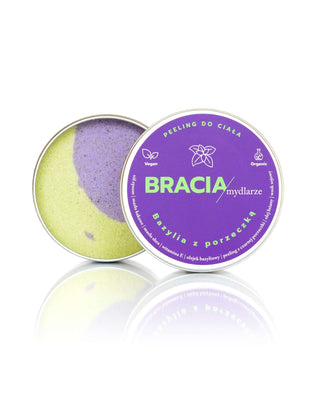 Přírodní solný peeling pro zlepšení nálady Bazalka s rybízem Bracia Mydlarze - 4
