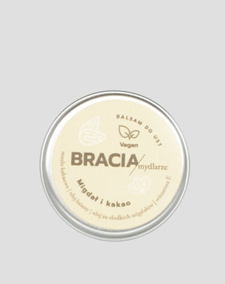 Hydratační balzám na rty mandle a kakao s vitamínem E a lněným olejem Bracia Mydlarze - 1