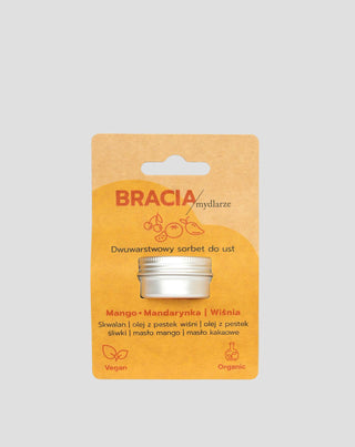 Ovocný sorbet pro suché a popraskané rty třešeň, mango a mandarinka Bracia Mydlarze - 5