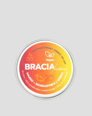 Ovocný sorbet pro suché a popraskané rty třešeň, mango a mandarinka Bracia Mydlarze - 1