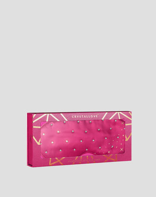 Hedvábná páska na spaní zdobená krystaly – hot pink Crystallove - 4