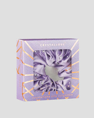 Hedvábné čelenky do vlasů s krystaly – lilac Crystallove - 4