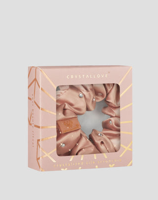 Hedvábné čelenky do vlasů s krystaly – rose gold Crystallove - 4