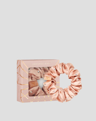 Hedvábné čelenky do vlasů s krystaly – rose gold Crystallove - 1