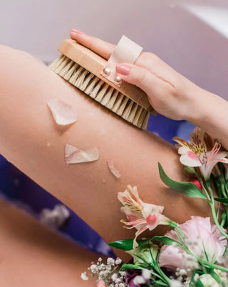 Bambusový agávový kartáč pro suchou křišťálovou masáž těla - 2