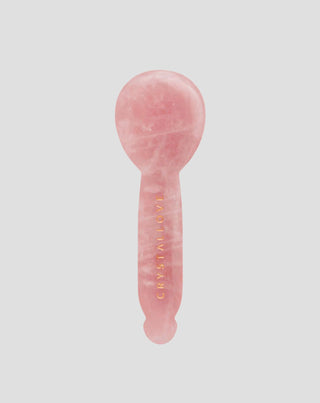 Masážní pomůcka pod oči Gua sha z růženínu - reflexní terapie obličeje Crystallove - 1