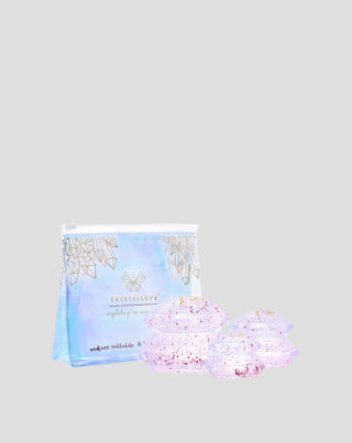 Crystallove silikonový křišťálový pohár pro masáž těla s třpytkami - 1