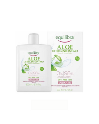 Jemný gel pro intimní hygienu s vysokým obsahem aloe vera Equilibra
