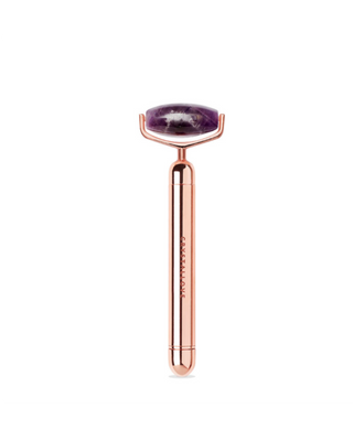 Pulzující váleček z ametystu pro masáž pokožky Rose Gold Crystallove - 2