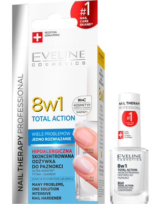 Koncentrovaný kondicionér na nehty, 8 v 1 Total Action Eveline - 1