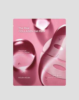 Hydrogelová maska na noc pro zlepšení elasticity The Real Gel Mask Collagen Holika Holika - 1