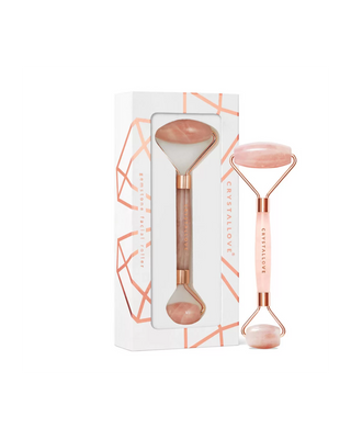 Masážní váleček na obličej z růženínu - kamene lásky Crystallove - 1