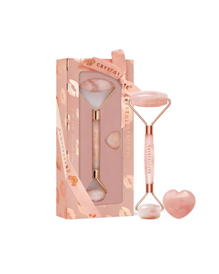 Masáž obličeje s růžovým krystallouperem láska kámen Selflove set Crystallove - 1