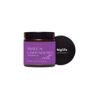 Levandule s pomerančovou voskovou svíčkou se 100% Mglife bavlněným knotem - 3