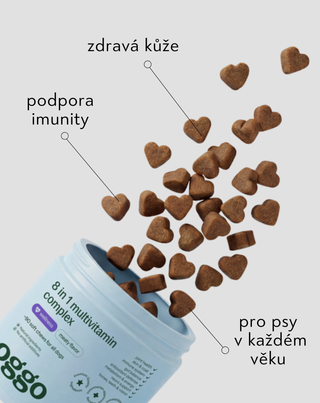 8v1 Complex, doplňkové multivitaminové krmivo pro zdraví a energii mazlíčka Oggo 180 g - 4