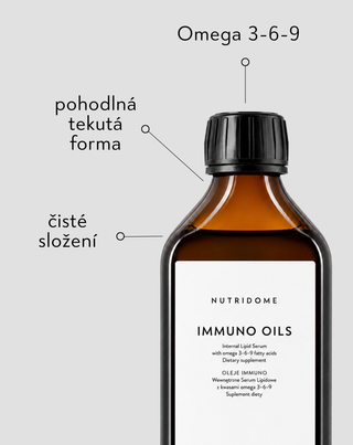 Oleje na imunitu s omega 3-6-9 v tekuté formě Immuno Nutridome 250 ml - 4
