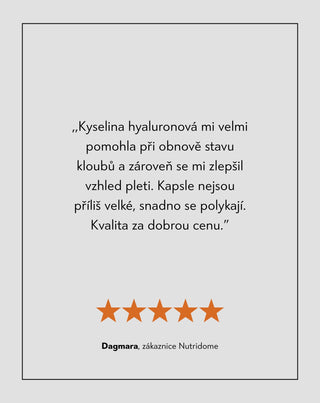 Kyselina hyaluronová 300 mg/denně Nutridome pro zdravou kůži a klouby 60 kapslí - 5