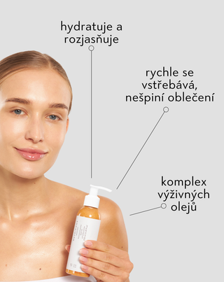 Rozjasňující tělový olej s rozjasňujícím efektem s jojobovým a arganovým olejem Nutridome - 3