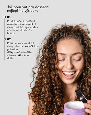 Sada pěna + krém pro zvýraznění kudrna styling kudrnatých a vlnitých vlasů Twisty - 2