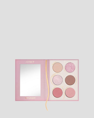 Mini paletka očních stínů s odstíny růžové, hnědé a opalizujících třpytek Love Story Affect - 4