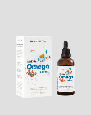 EPA a DHA omega-3 kyseliny v kapkách pro děti MyKids Omega Health Labs Care - 3