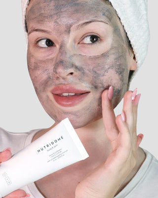 Detoxikační pleťový peeling s aktivním bambusovým uhlím a bílým jílem Nutridome - 2