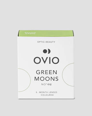 Mátové světle zelené barevné kontaktní čočky nulové green moons č. 2 Ovio - 1
