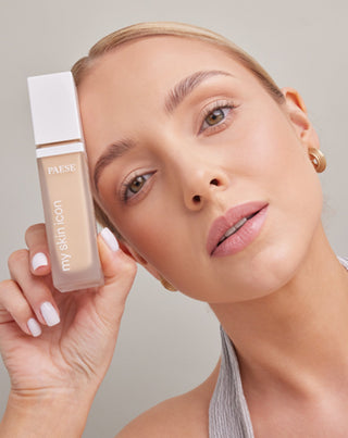 Matující make-up na obličej 2W teplá béžová My Skin Icon Paese - 4